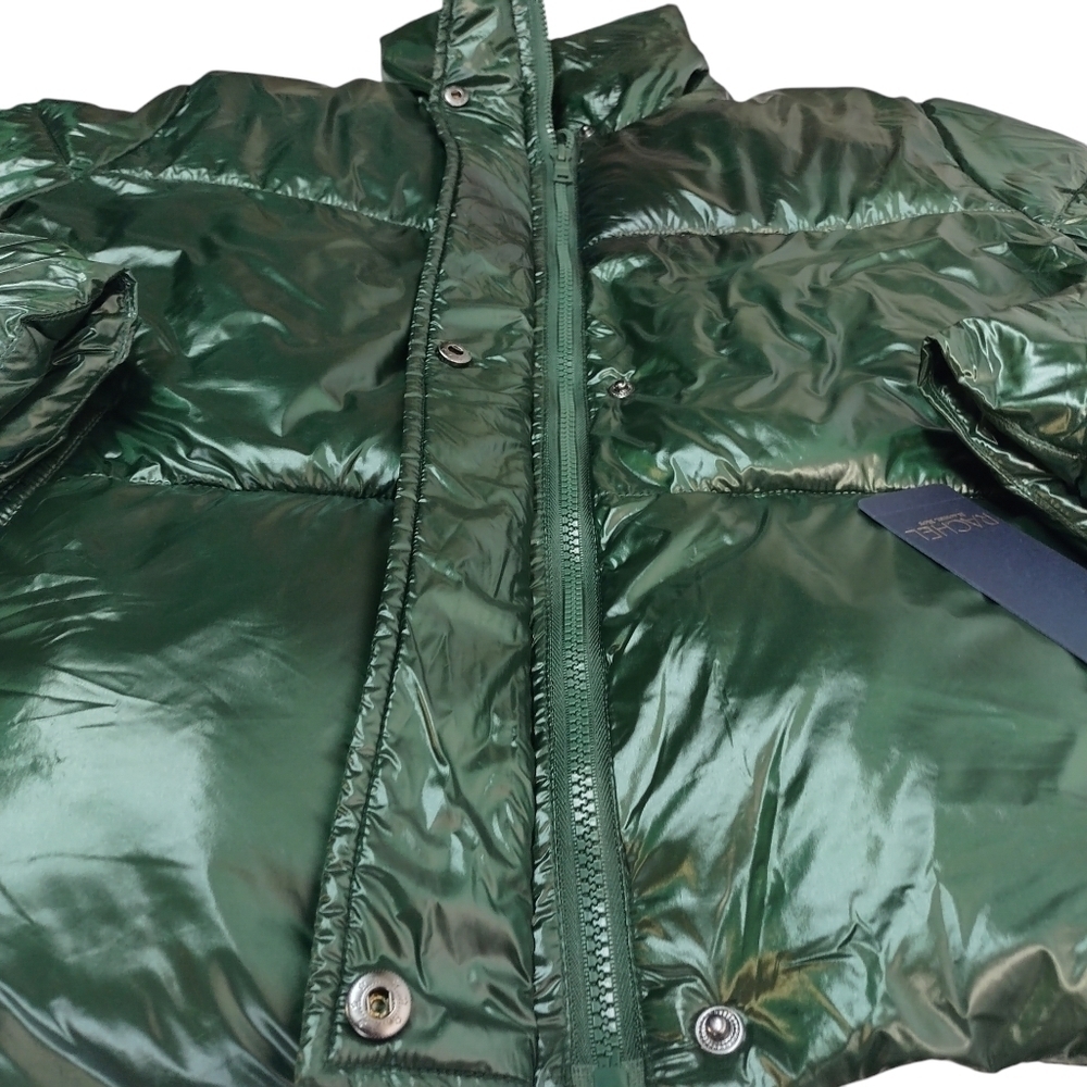 RACHEL Rachel Roy Women's Green Faux Down Puffer Jacket Size M NWT - Picture 9 of 13